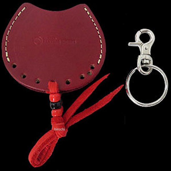 本革キーフォブカバー レッド