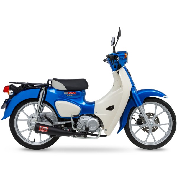 フルエキゾースト メガホン 22年 スーパーカブ110、クロスカブ110 黒