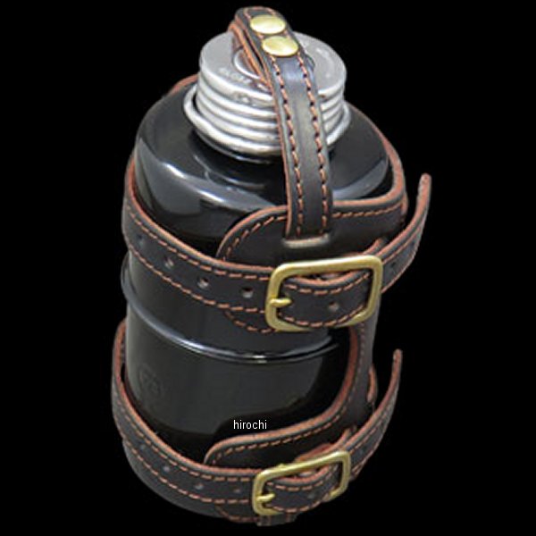 グリースモンキー 本革ボトルホルダー 黒×ブラス