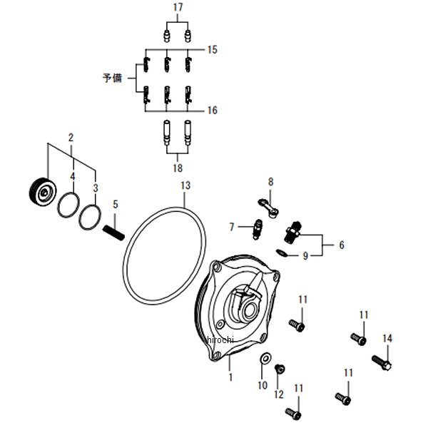クラッチカバーセット WET/油圧式 モンキー125、グロム シルバー