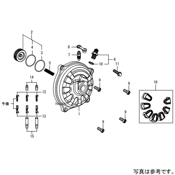 クラッチカバーセット（DRY/油圧式） GROM MSX125 MSX125SF