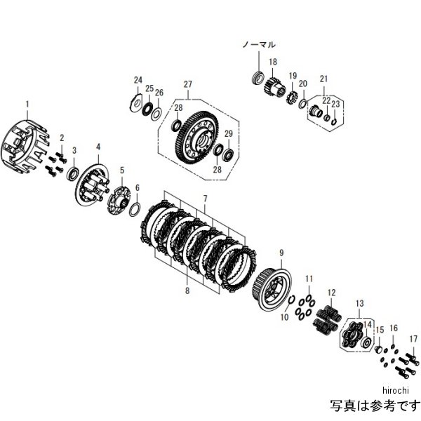 乾式クラッチインナーキット タイプ-R スリッパークラッチ モンキー