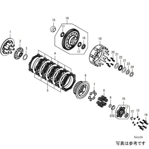 スペシャルクラッチインナーキット タイプ-R スリッパークラッチ モンキー125
