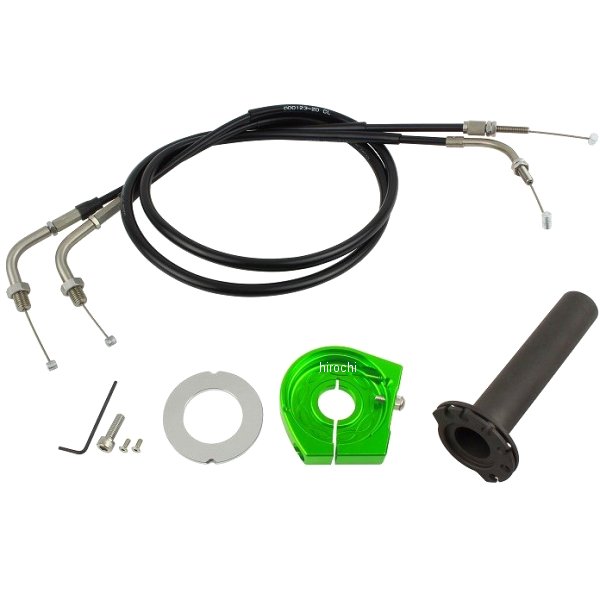 スムーススリムラインハイスロットルキット Dトラッカー、KLX250 ライムグリーン