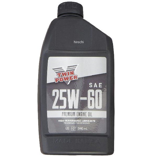 V-Twin エンジンオイル プレミアム 25W60 1クォート(946ml)