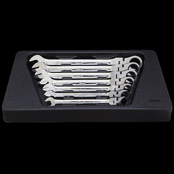 ディーン DEEN インチ首振りラチェット コンビレンチ 7ピースセット