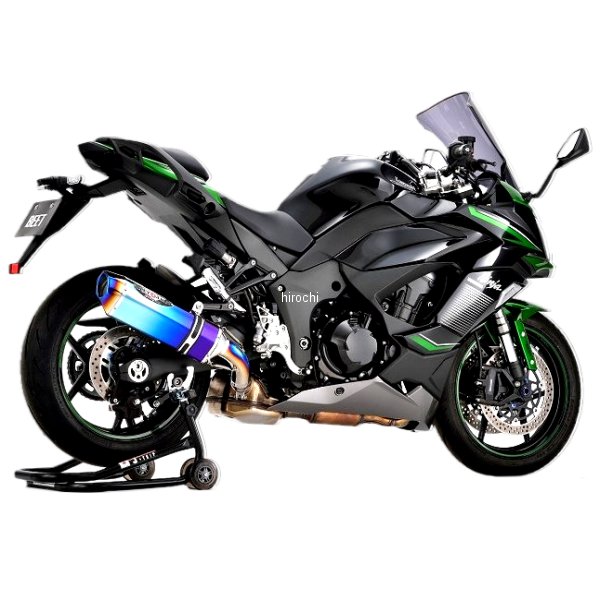 スリップオンマフラー ナサートエボリューション TYPE2 ニンジャ1000SX ブルーチタン