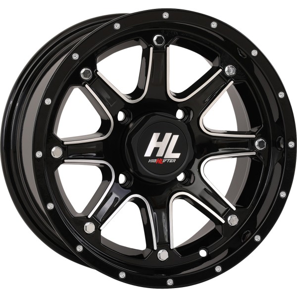 HL4 ホイール フロント、リア 14×7 4/137 4+3 12年-13年 KRT 750 Teryx4 EPS 4x4 黒