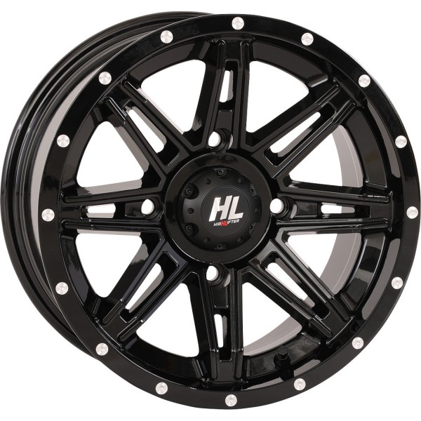 HL22 ビードロックホイール フロント、リア 14×7 4/137 4+3 12年-13年 KRT 750 Teryx4 EPS 4x4 黒