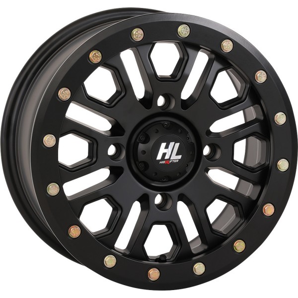 HL23 ビードロックホイール フロント、リア 14×7 4/137 5+2 12年-13年 KRT 750 Teryx4 EPS 4x4 マットブラック