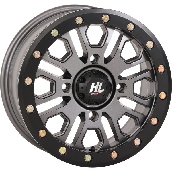 HL23 ビードロックホイール フロント、リア 15×7 4/137 5+2 12年-13年 KRT 750 Teryx4 EPS 4x4 ガンメタ