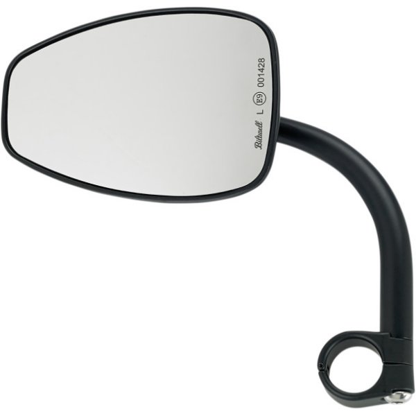 ユーティリティ ティアドロップワイドミラー クランプ付 黒