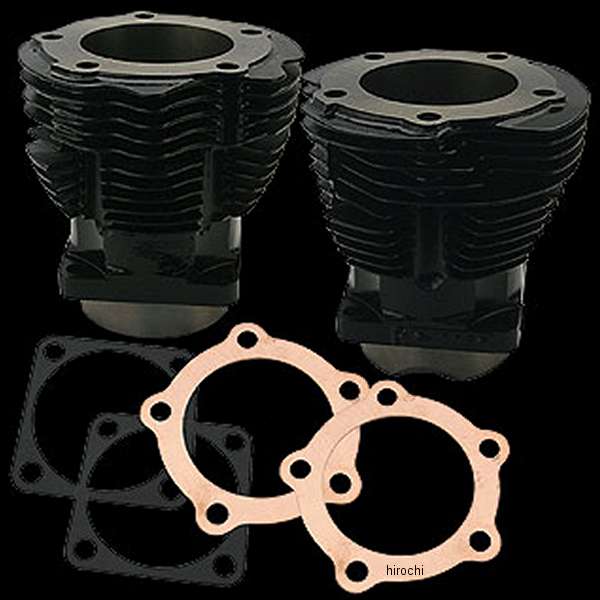 3-7/16ボアシリンダーセット ブラック 36年-47年 ビッグツイン
