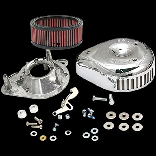 ティアドロップ スラッシャー エアクリーナーキット E/Gキャブ クローム