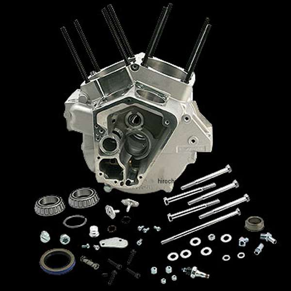 クランクケースASSY ナチュラル 92年-99年 ビッグツイン 4&4-3/8ボア