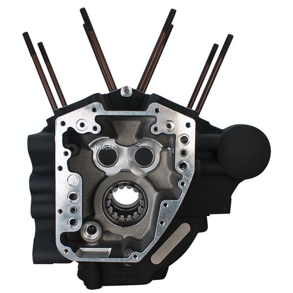 スーパーストック T2クランクケース 07年-16年 ハーレー ビッグツイン ツアラー 黒