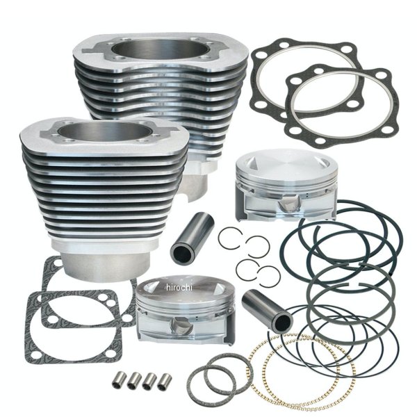 4-1/8 シリンダー&ピストンキット シルバー 124インチ 99年-06年 ビッグツイン シルバー