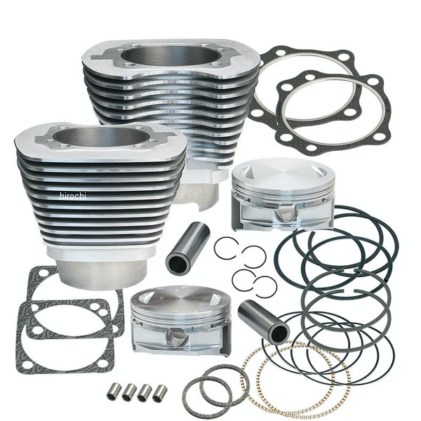 4-1/8 シリンダー&ピストンキット シルバー 117インチ 99年-06年 ビッグツイン シルバー