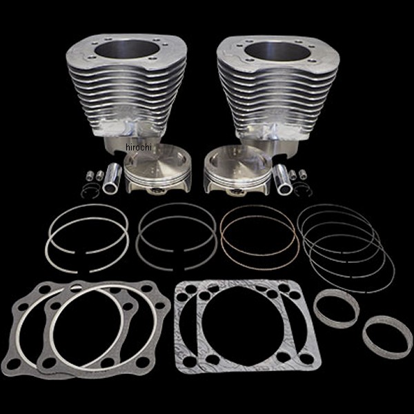 シリンダー＆ピストンキット V124エンジン 84年-99年 BigTwin ポリッシュ