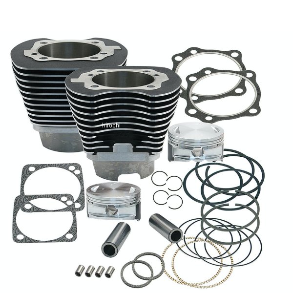 4-1/8インチ シリンダー&ピストンキットWBK 111インチ 99年-06年 ビッグツイン 黒