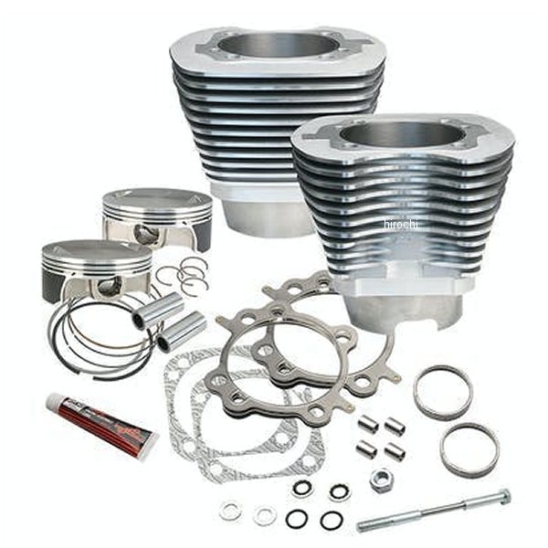 4-1/8インチシリンダー&ピストンキット シルバー 117インチ 07年-16年 ビッグツイン