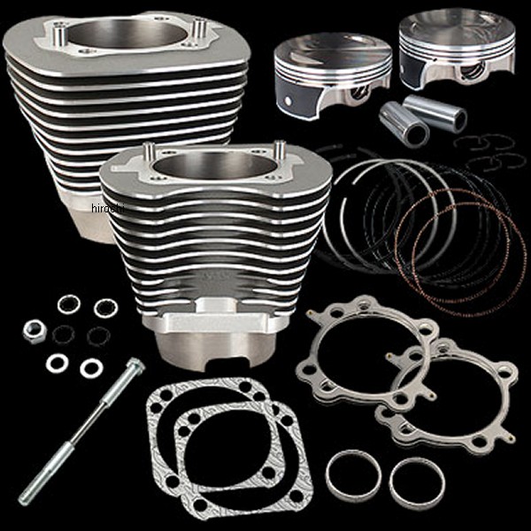 4-1/8インチボア シリンダー ピストンキット 124cui ストーングレイ