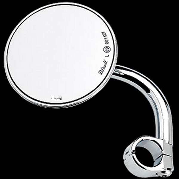 ユーティリティショートステムラウンドワイドミラー クランプ付 クローム