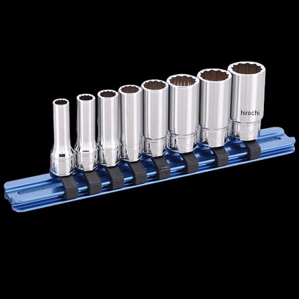 ディーン DEEN 1/4SQ 12角 セミディープミリソケット 8ピースセット