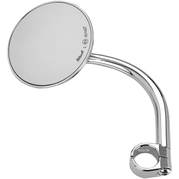 ユーティリティロングステムラウンドワイドミラー クランプ付 クローム