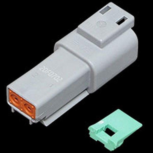 DTコネクタープラグ 2ピン グレー 94年以降 ハーレー車両