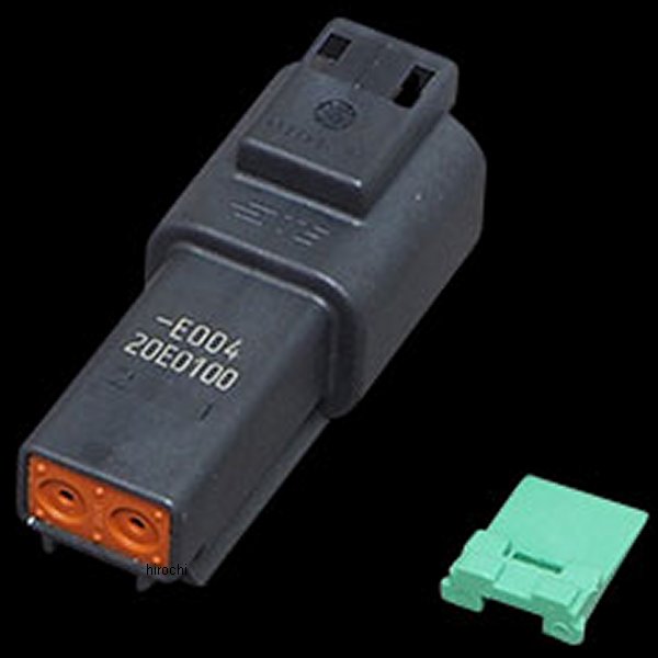 DTコネクタープラグ 2ピン 黒 94年以降 ハーレー車両