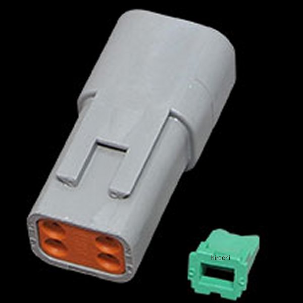 DTコネクタープラグ 4ピン グレー 94年以降 ハーレー車両