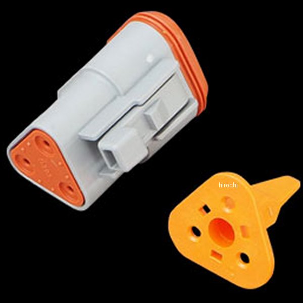 ドイチェDTコネクターソケット 3ピン 94年 ハーレー グレー