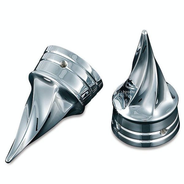 ツイスト フロントアクスルナットキャップ 84年-06年 ツアラー、ソフテイル、ダイナ、スポーツスター クローム