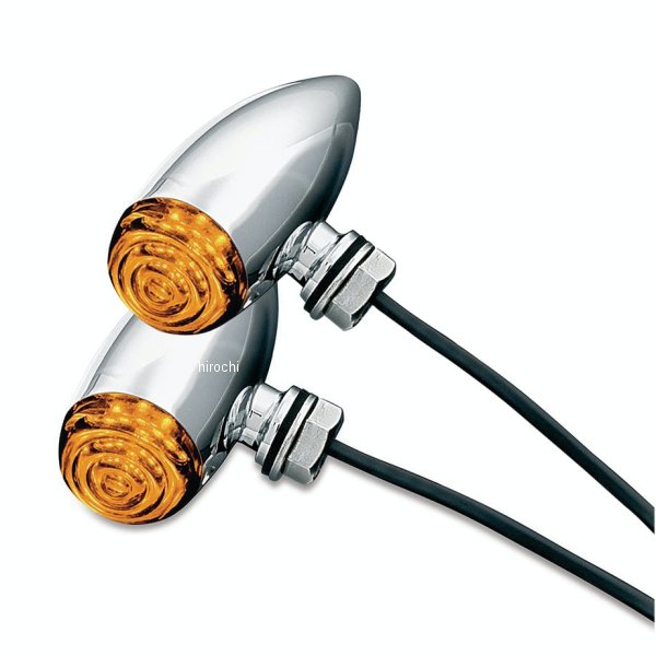 スーパーブライト ミニバレットウインカー アンバー/クローム