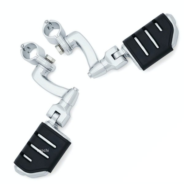 ロングホーン オフセット ハイウェイペグ 1-1/2インチクランプ クローム