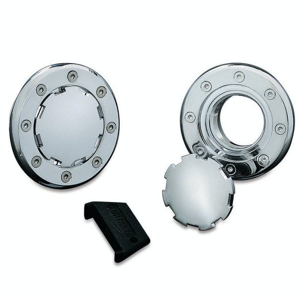 フラッシュマウントガスキャップ  ノーベンド 96年-99年 ソフテイル クローム