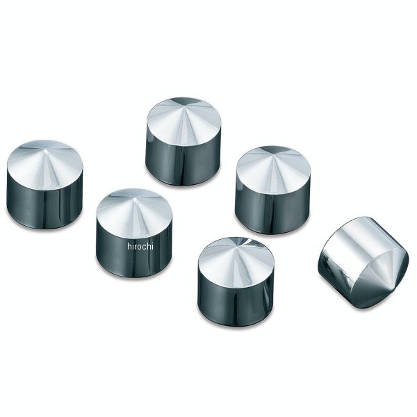 Peaked ロッカーボックスボルトカバー6P 99年以降 ツインカム、ミルウォーキーエイト クローム