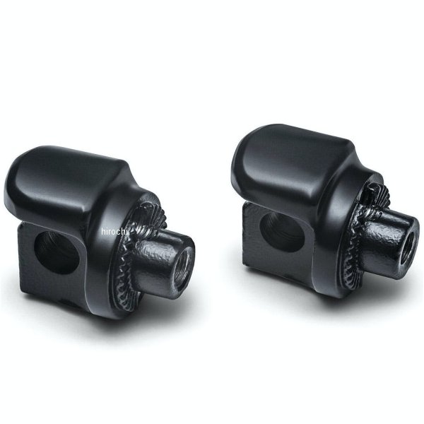 ノンピボット スプラインタンデムフットペグアダプター ツーリング、ダイナ 黒