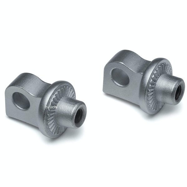 スプラインフットペグアダプター オス型 ハーレー汎用 シルバー