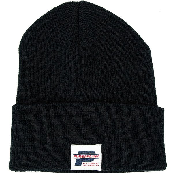 ビーニー 黒/白ラベル