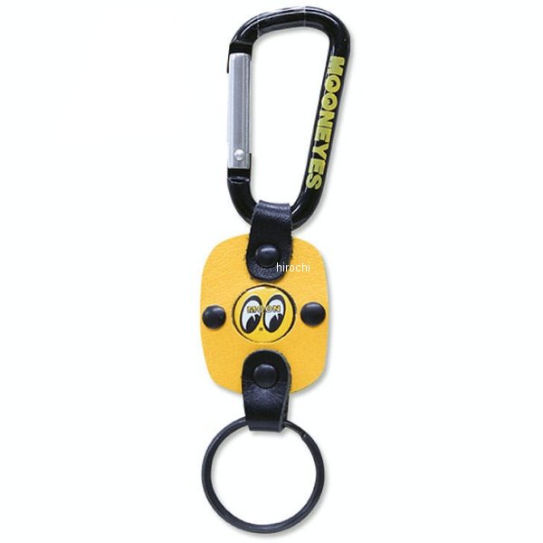 カラビナ レザー 黄