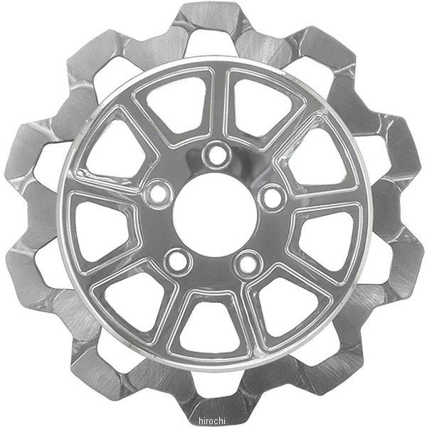 ブレーキローター BOW-TIE/9SPOKE 11.8インチ クローム/クローム 5mm厚 フロント