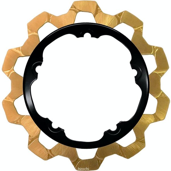 ブレーキローター BOW-TIE/S/BWHEEL 11.8インチ ゴールド/黒 5mm厚 フロント