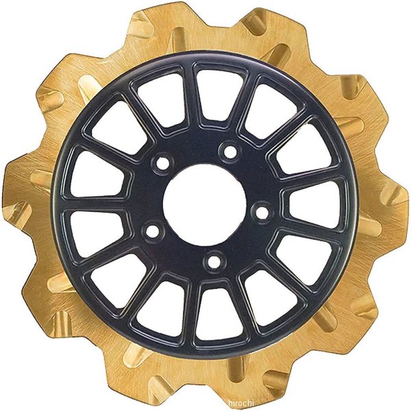 ブレーキローター CROWN/13SPOKE 11.5インチ ゴールド/黒 5mm厚 フロント