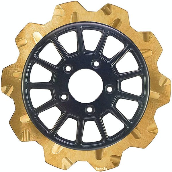 ブレーキローター CROWN/13SPOKE 11.5インチ ゴールド/黒 6mm厚 リア
