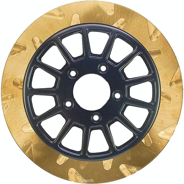 ブレーキローター SMOOTH/13SPOKE 11.8インチ ゴールド/黒 7mm厚 リア
