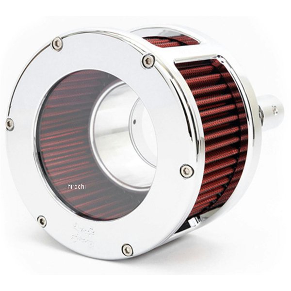 FEULING フューリング BA RSエアクリーナー クローム/レッド クリアカバー ミッドコン用 M8