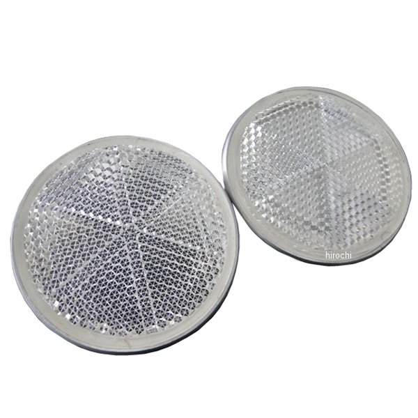 クリア反射板2個セット 直径50mm ネジ山6mm CB400F、CB350F、CB750K2～K6