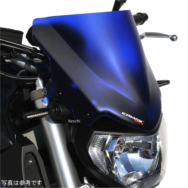 スポーツ スクリーン 25cm 14年-16年 MT-09 FZ-09 ネオンオレンジ